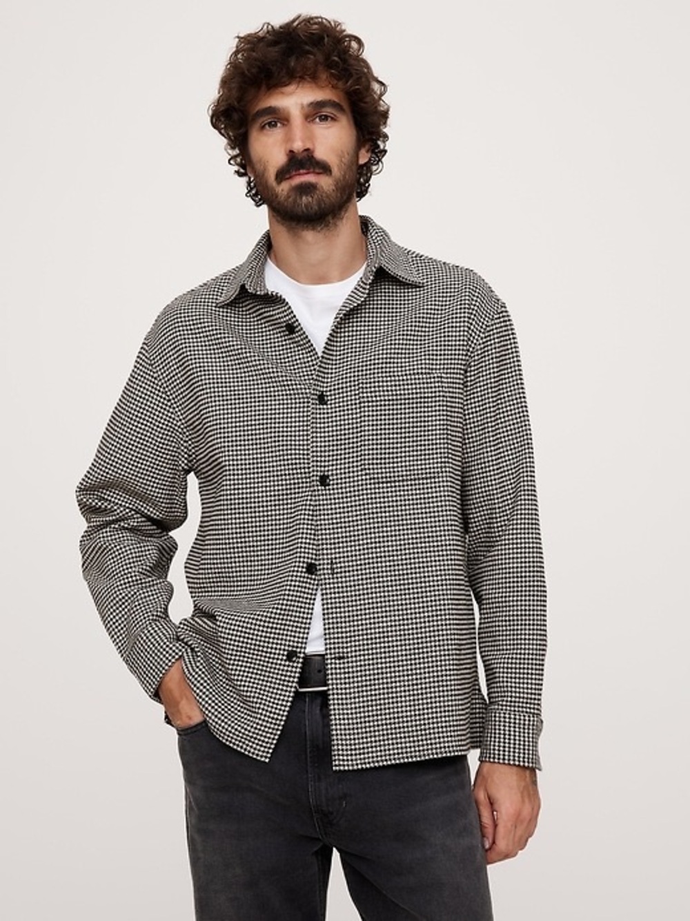 Banana‎ Republic RELAXED-FIT FLANNEL OVERSHIRT size large NWT